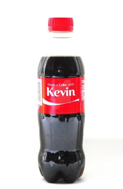 Coca-cola Kevin label