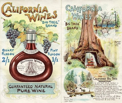 California Wines wine label