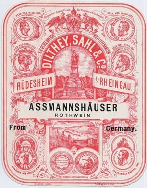 Assmannshauser wine label