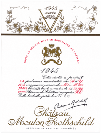 Chateau Mouton Rothschild wine label