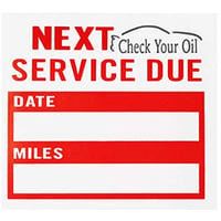 next service due label